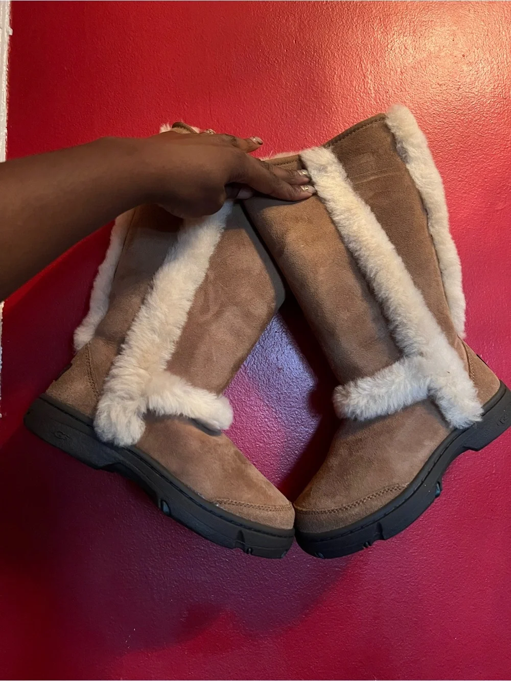 Classic Shearling-Lined Tall Boot - Chestnut